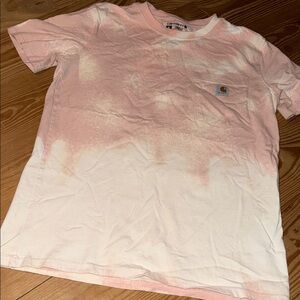 Carhartt Pink and White Tie-Dye T-Shirt